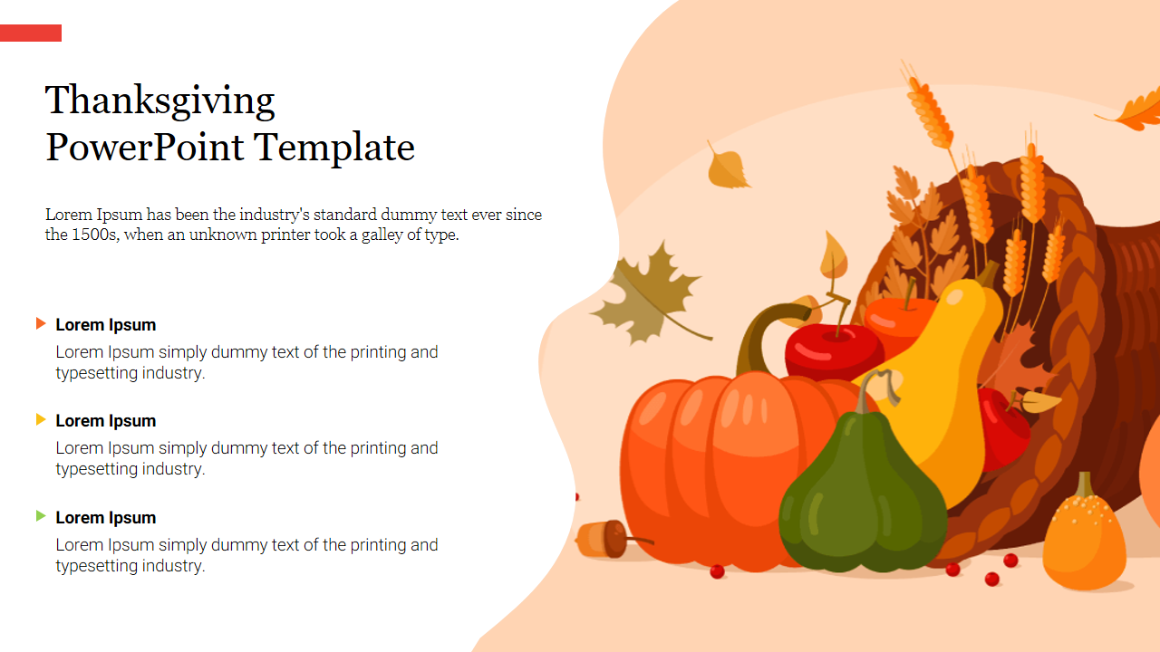 Free - Thanksgiving PowerPoint Template Free Infographic Slide